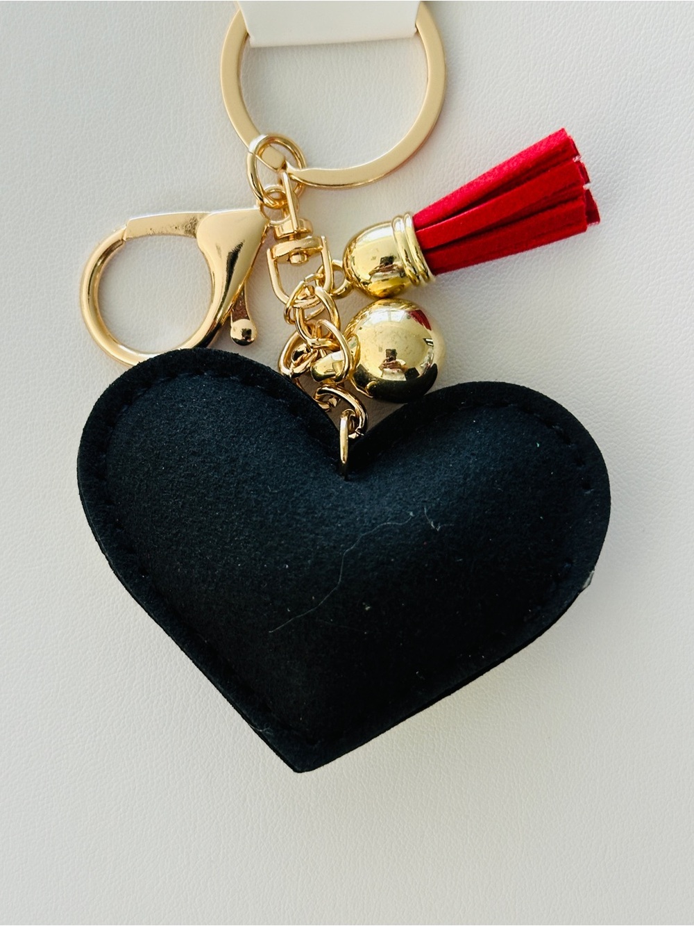 Autism Awareness Puzzle Rhinestone Heart Keychain - Picture 3 of 3